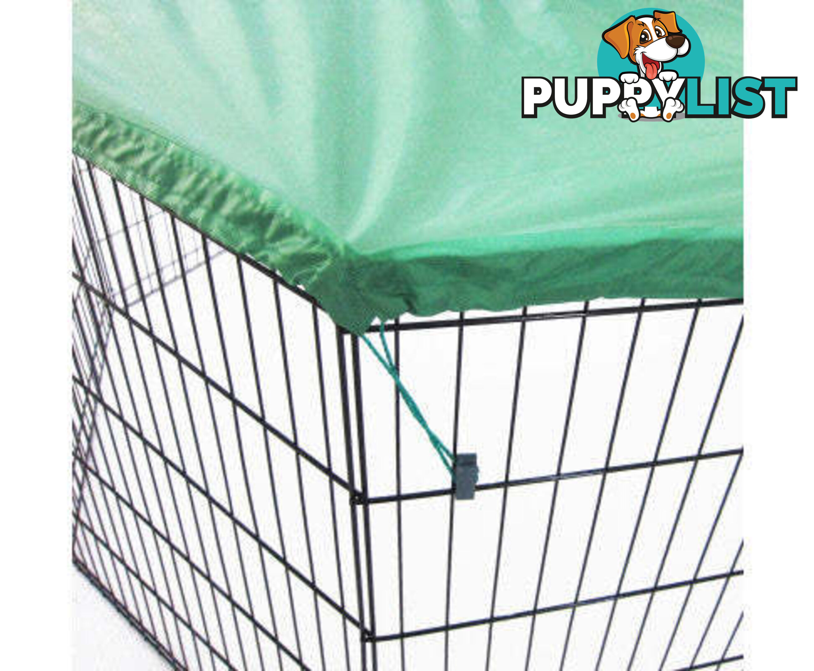 Paw Mate Green Net Cover for Pet Playpen Dog Exercise Enclosure Fence Cage - V274-PET-PPCV36-GN