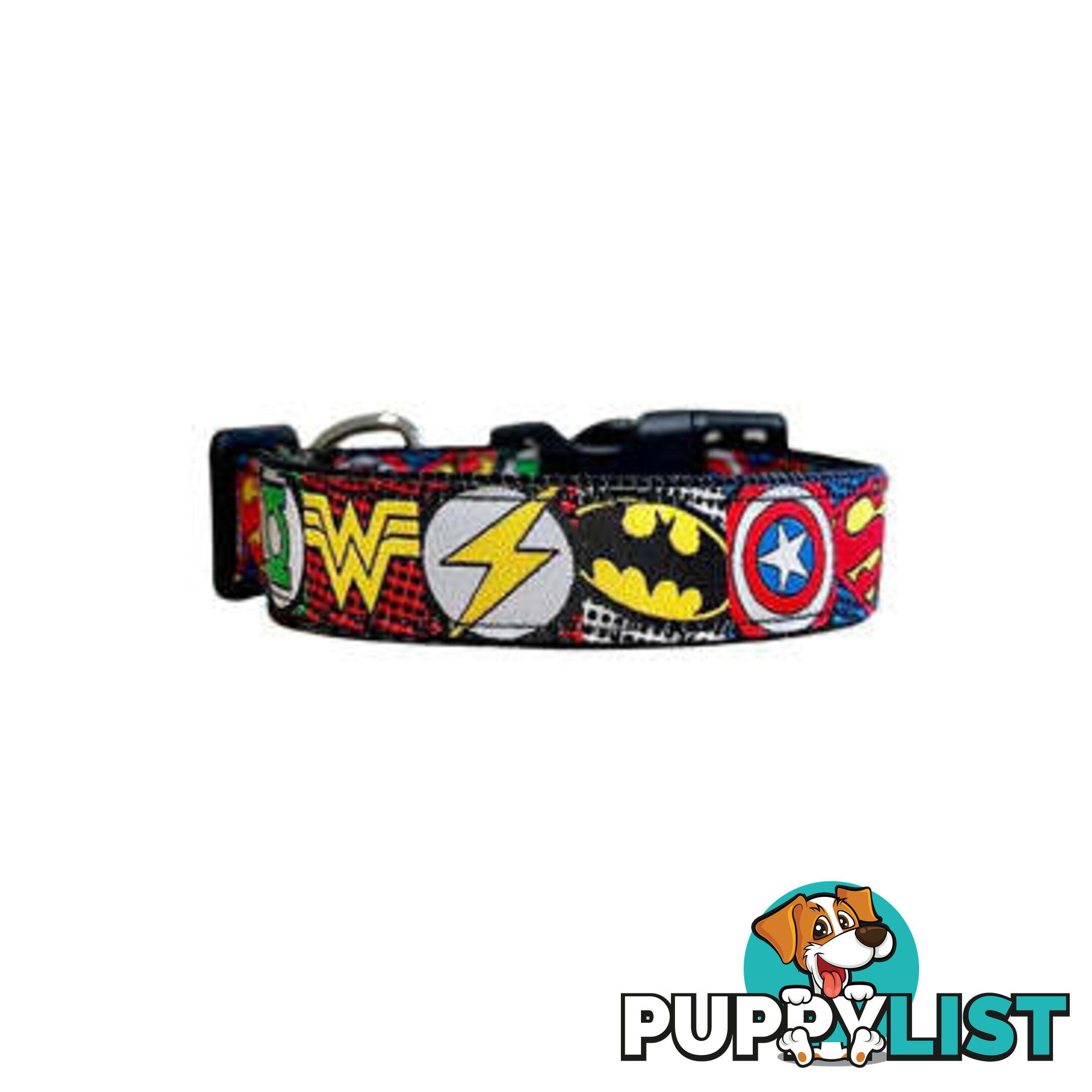 Superhero Dog Collar - Hand Made by The Bark Side - TBSHEROMEDRED