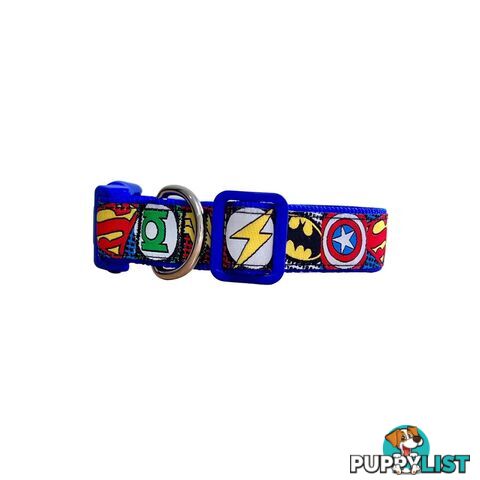 Superhero Dog Collar - Hand Made by The Bark Side - TBSHEROMEDRED