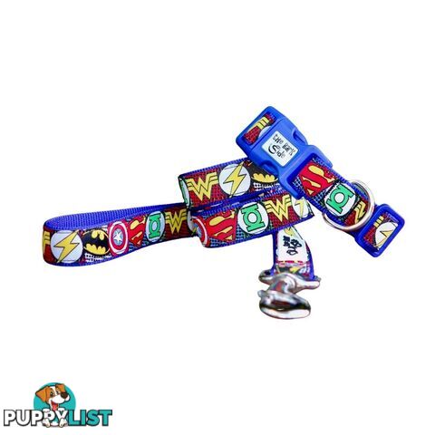 Superhero Dog Collar - Hand Made by The Bark Side - TBSHEROMEDRED