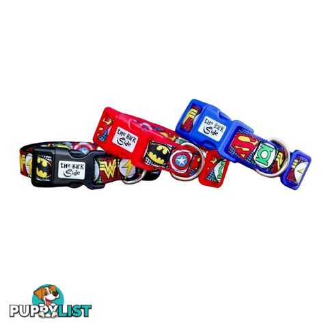 Superhero Dog Collar - Hand Made by The Bark Side - TBSHEROMEDRED