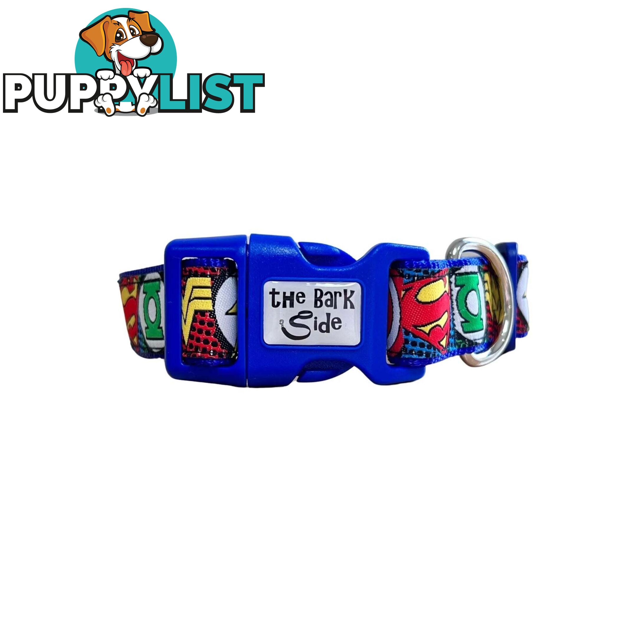 Superhero Dog Collar - Hand Made by The Bark Side - TBSHEROMEDRED