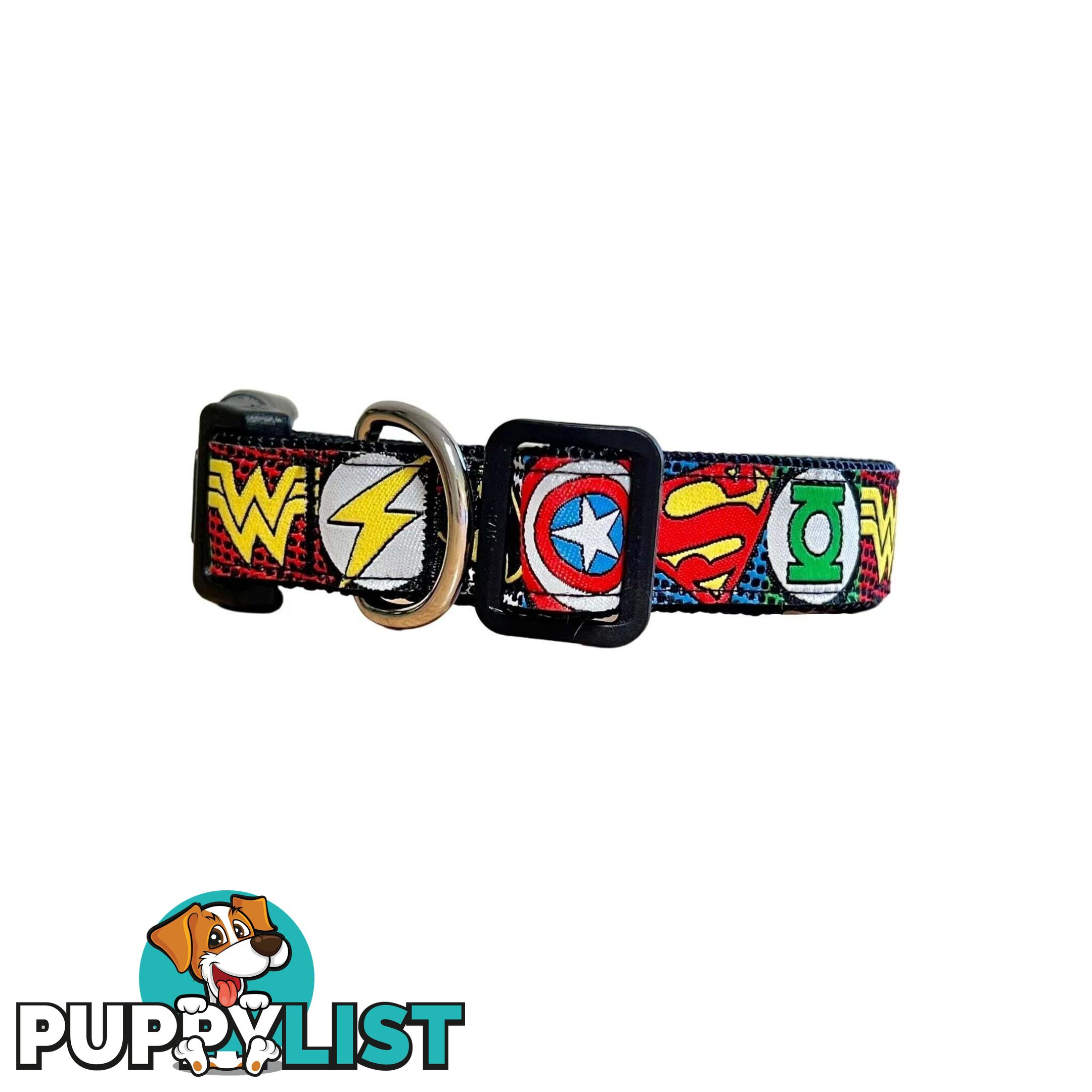 Superhero Dog Collar - Hand Made by The Bark Side - TBSHEROMEDRED