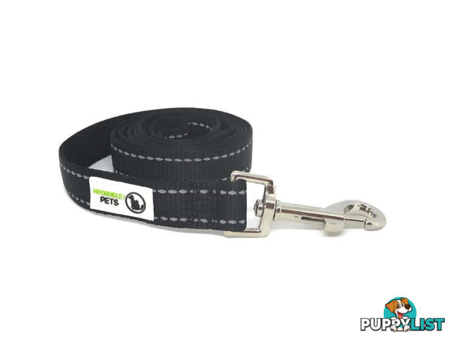 60cm Short Dog Lead Nyon w/Reflective Stitching - Moondidley Pets - MDPLDREFLBLU2060
