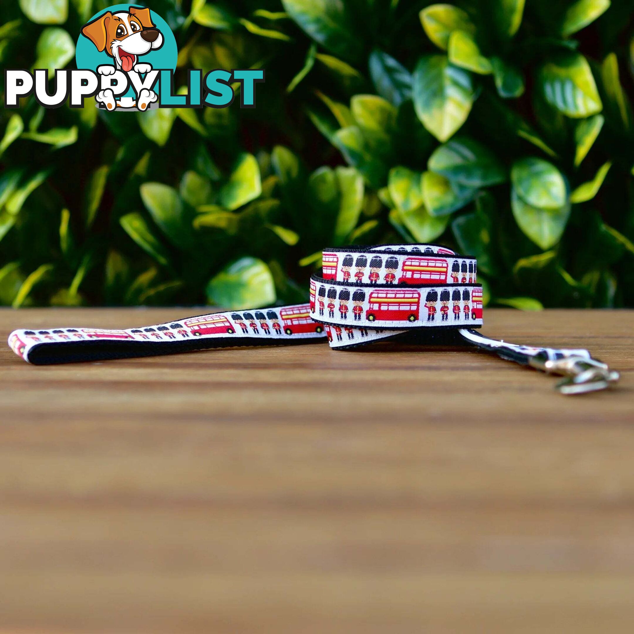 London Themed Dog Lead / Dog Leash - Hand Made by The Bark Side - TBSLDLONBLK201.8