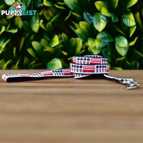 London Themed Dog Lead / Dog Leash - Hand Made by The Bark Side - TBSLDLONBLK201.8