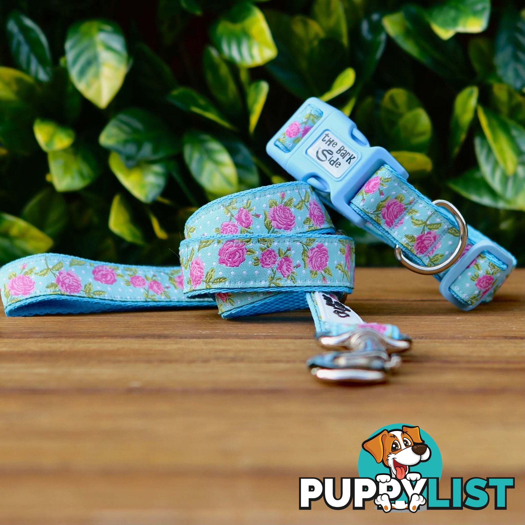 Rose Dog Lead / Dog Leash - Hand Made by The Bark Side - TBSLDROSPNK251.8