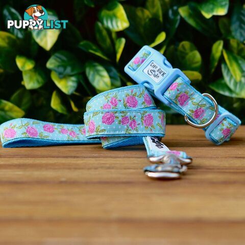 Rose Dog Lead / Dog Leash - Hand Made by The Bark Side - TBSLDROSPNK251.8