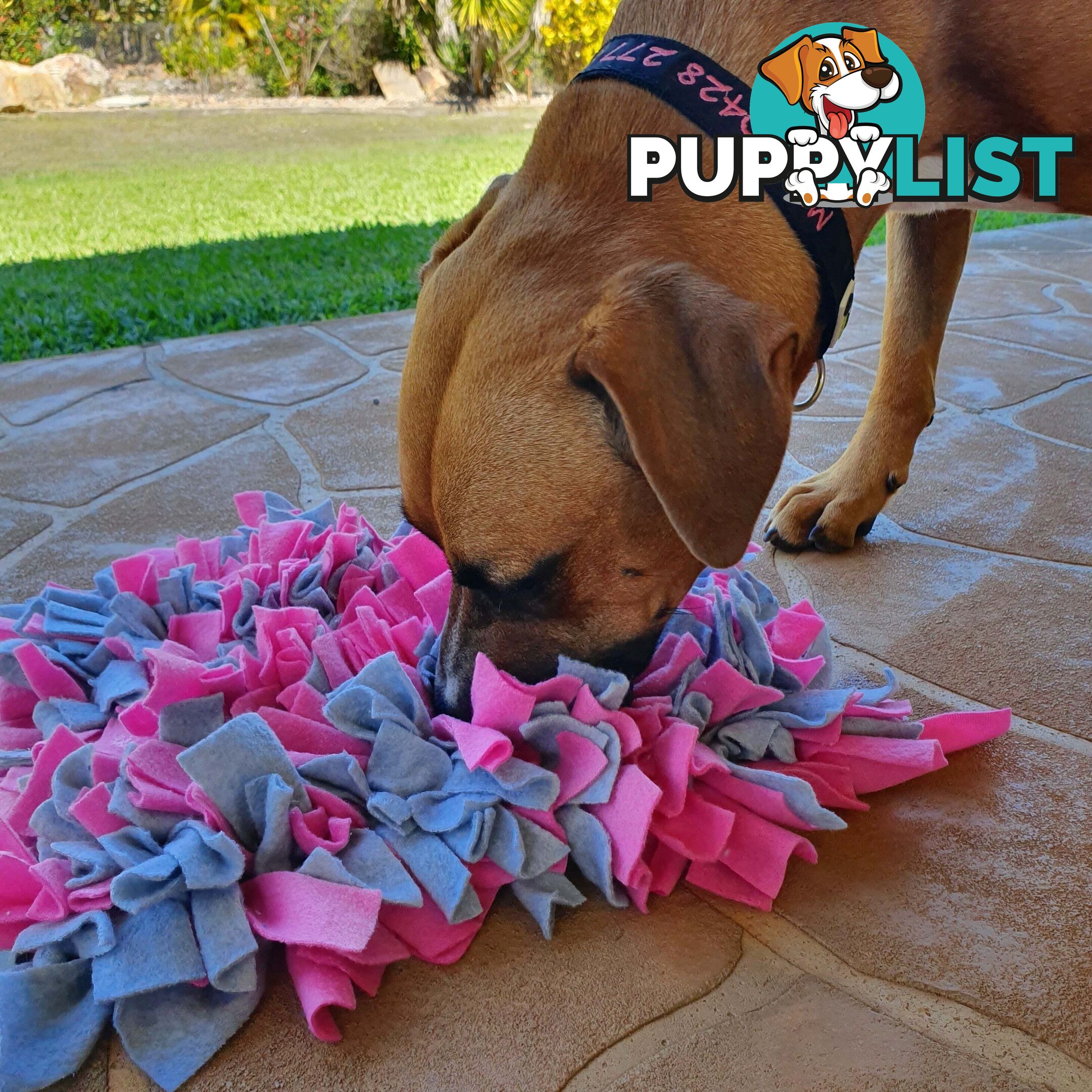 Snuffle Mats - Premium Heavy Duty Rubber Based - Pet Treat Play - Calms Anxiety - Slow Feeder - SNUFFLE-MED-PUNA