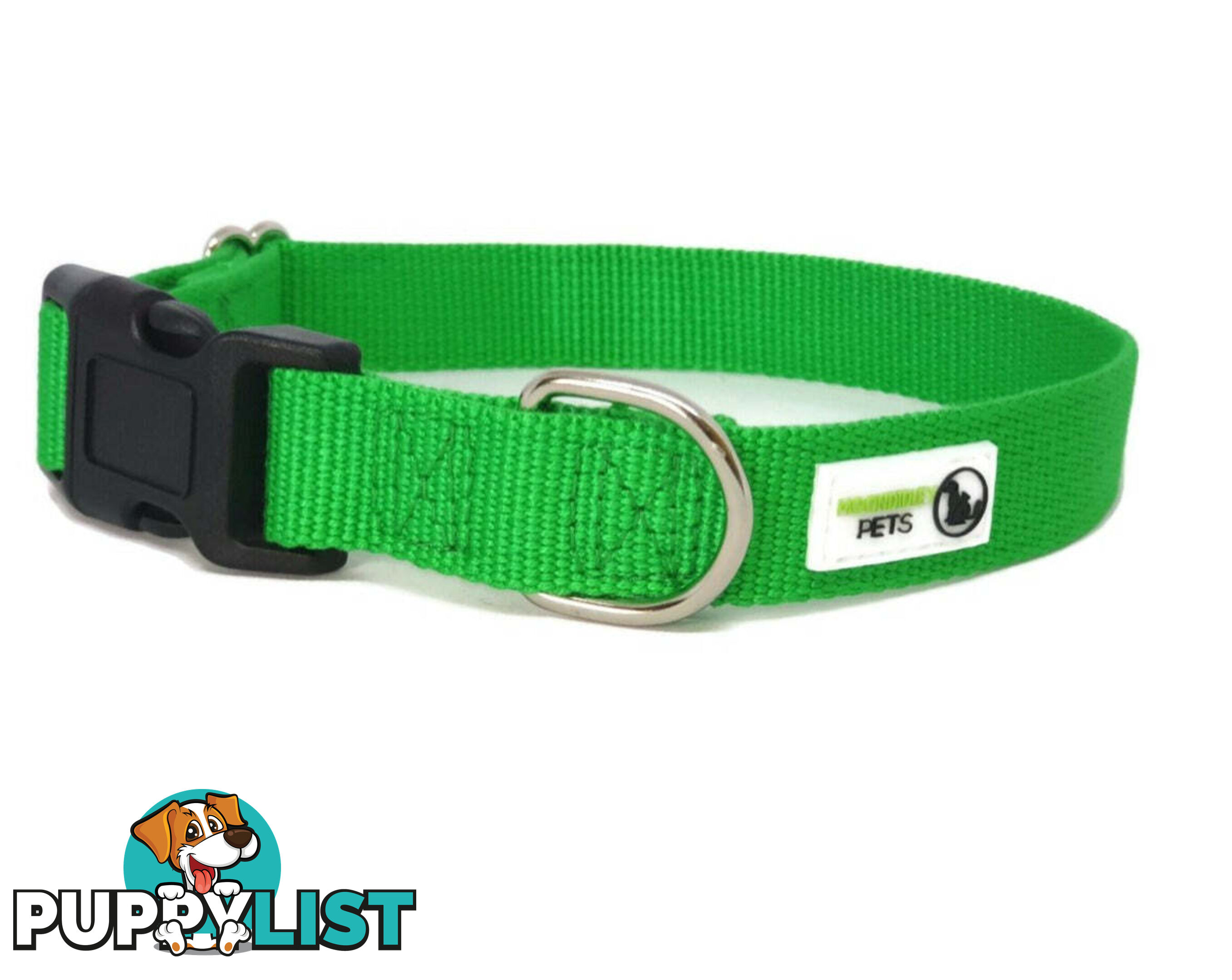 100% Pure Bamboo Fibre Dog Collar Plastic Buckle - Moondidley Pets - MDPCOLBAMSRED