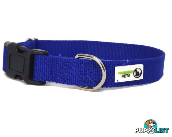 100% Pure Bamboo Fibre Dog Collar Plastic Buckle - Moondidley Pets - MDPCOLBAMSRED