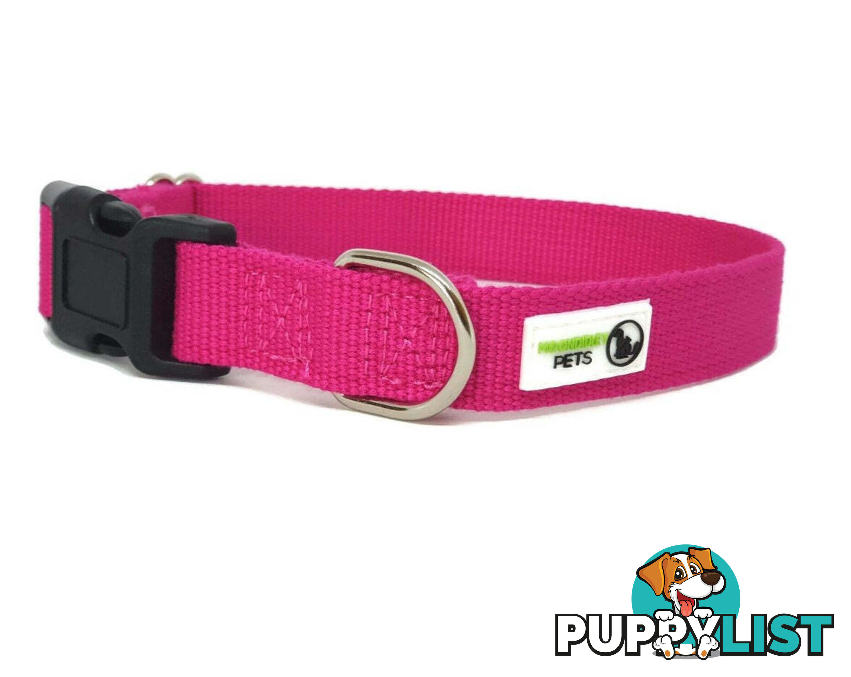 100% Pure Bamboo Fibre Dog Collar Plastic Buckle - Moondidley Pets - MDPCOLBAMSRED