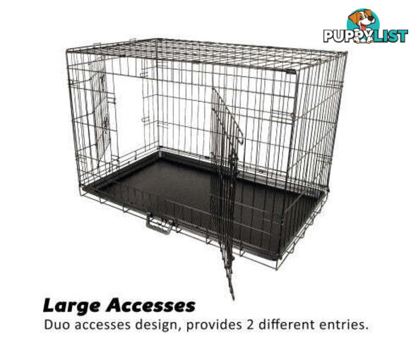 Paw Mate Wire Dog Cage Foldable Crate Kennel with Tray - V274-PET-WC24