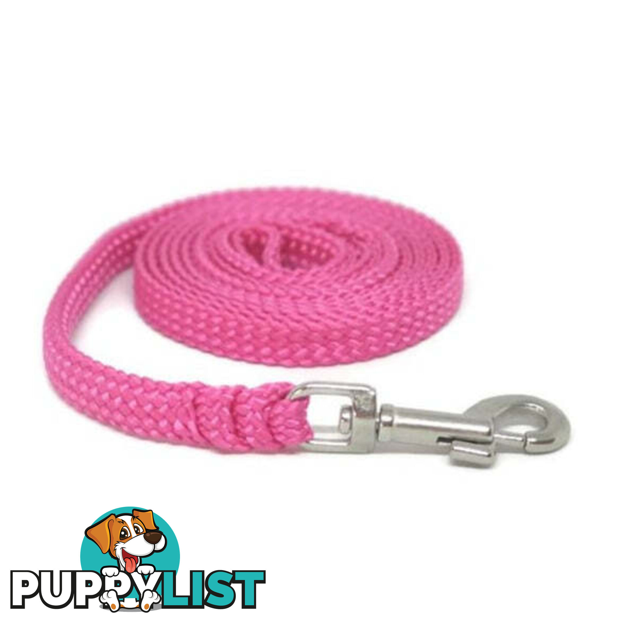 1.8m to 10m Long Dog Lead No Stitching Tough Yarnix 10mm Wide - YNXLD10-5-BK-SS