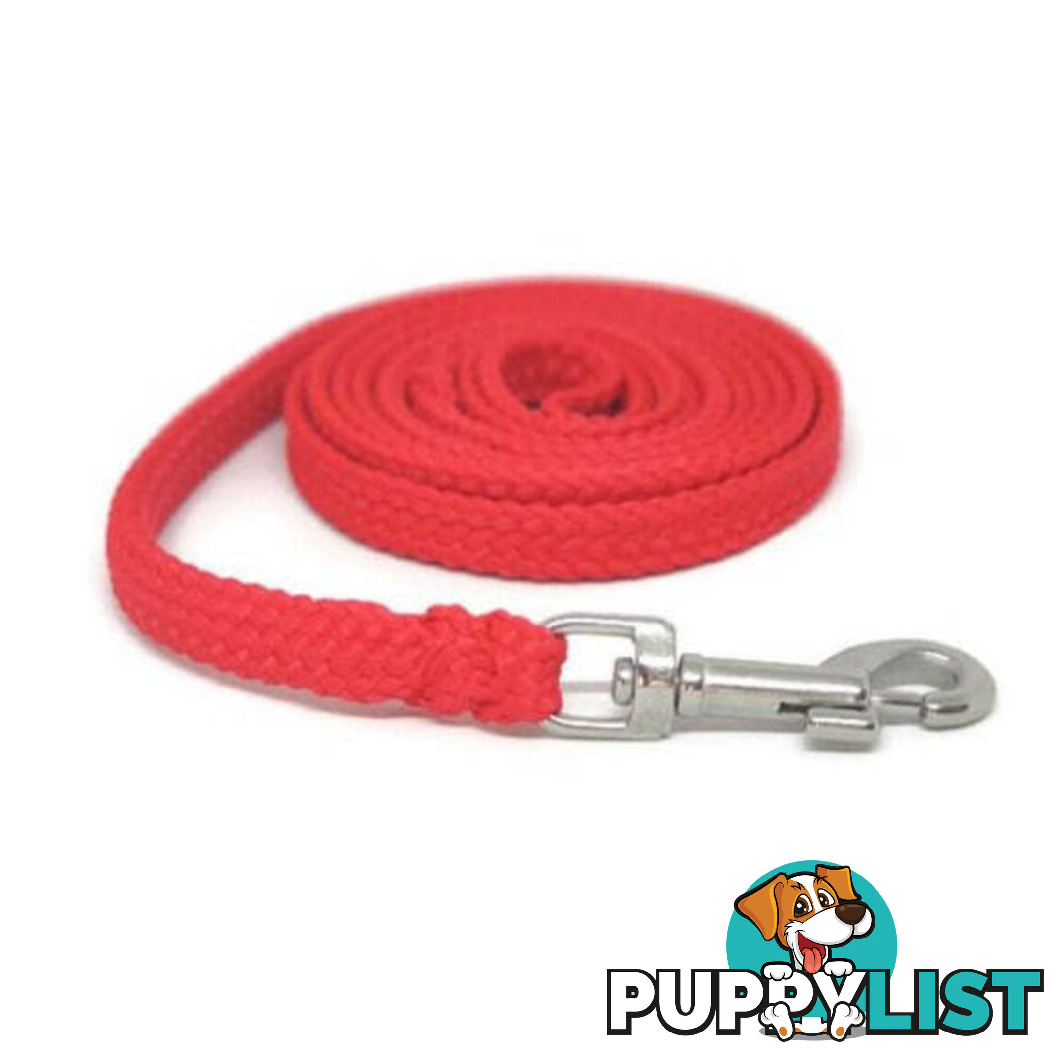 1.8m to 10m Long Dog Lead No Stitching Tough Yarnix 10mm Wide - YNXLD10-5-BK-SS
