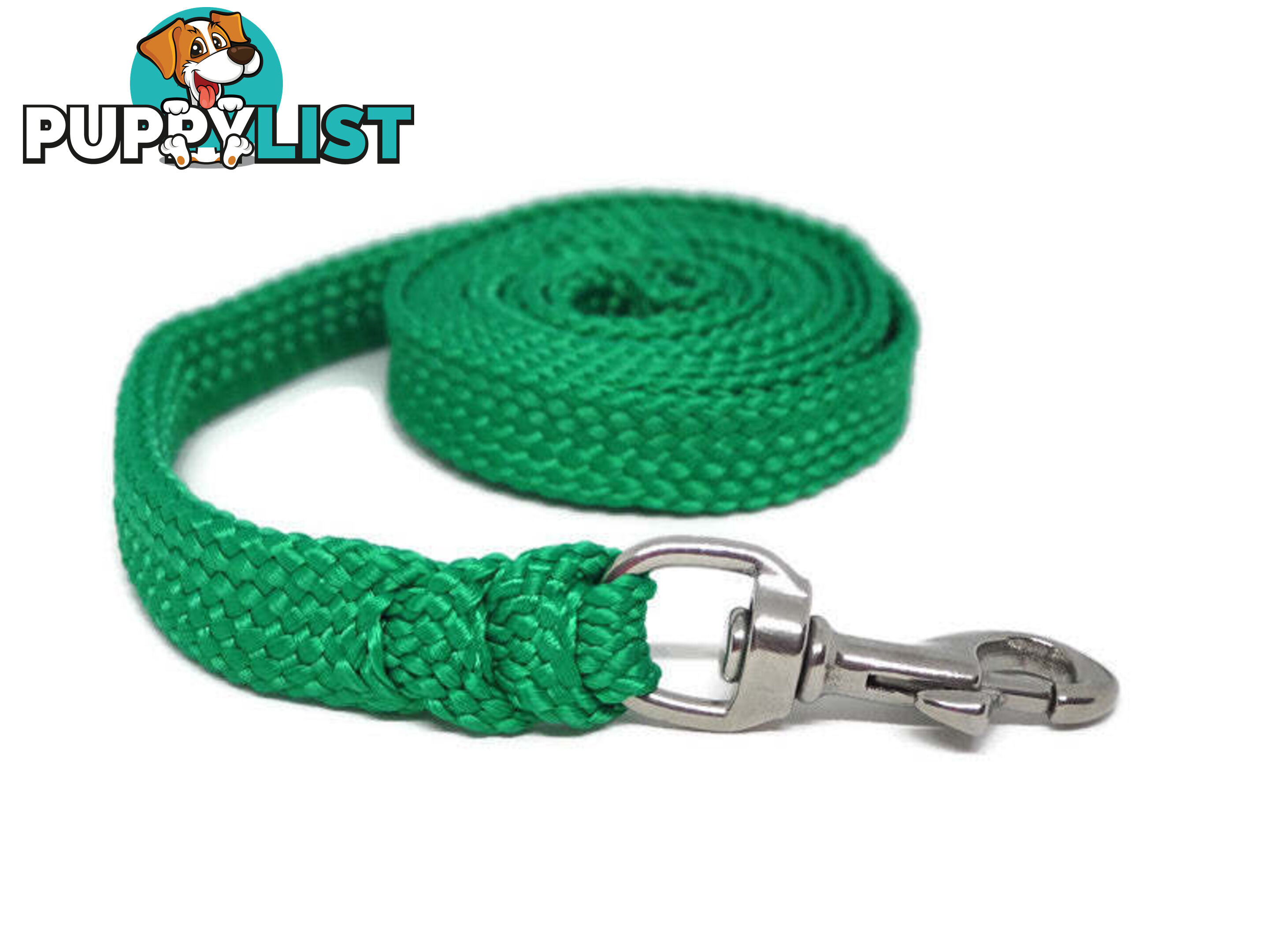 1.8m to 10m Long Dog Lead No Stitching Tough Yarnix 20mm Wide - YNXLD201.8BRBLU