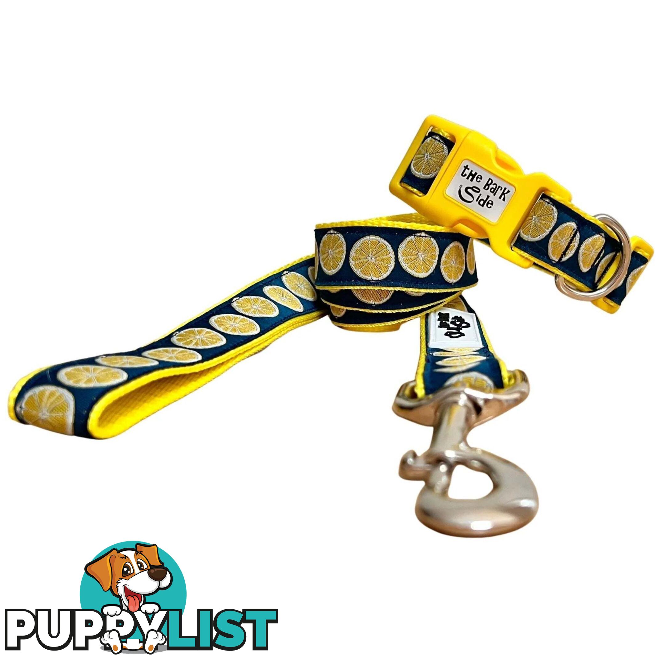 Lemon Dog Lead / Dog Leash - Hand Made by The Bark Side - TBSLDLEM251.5
