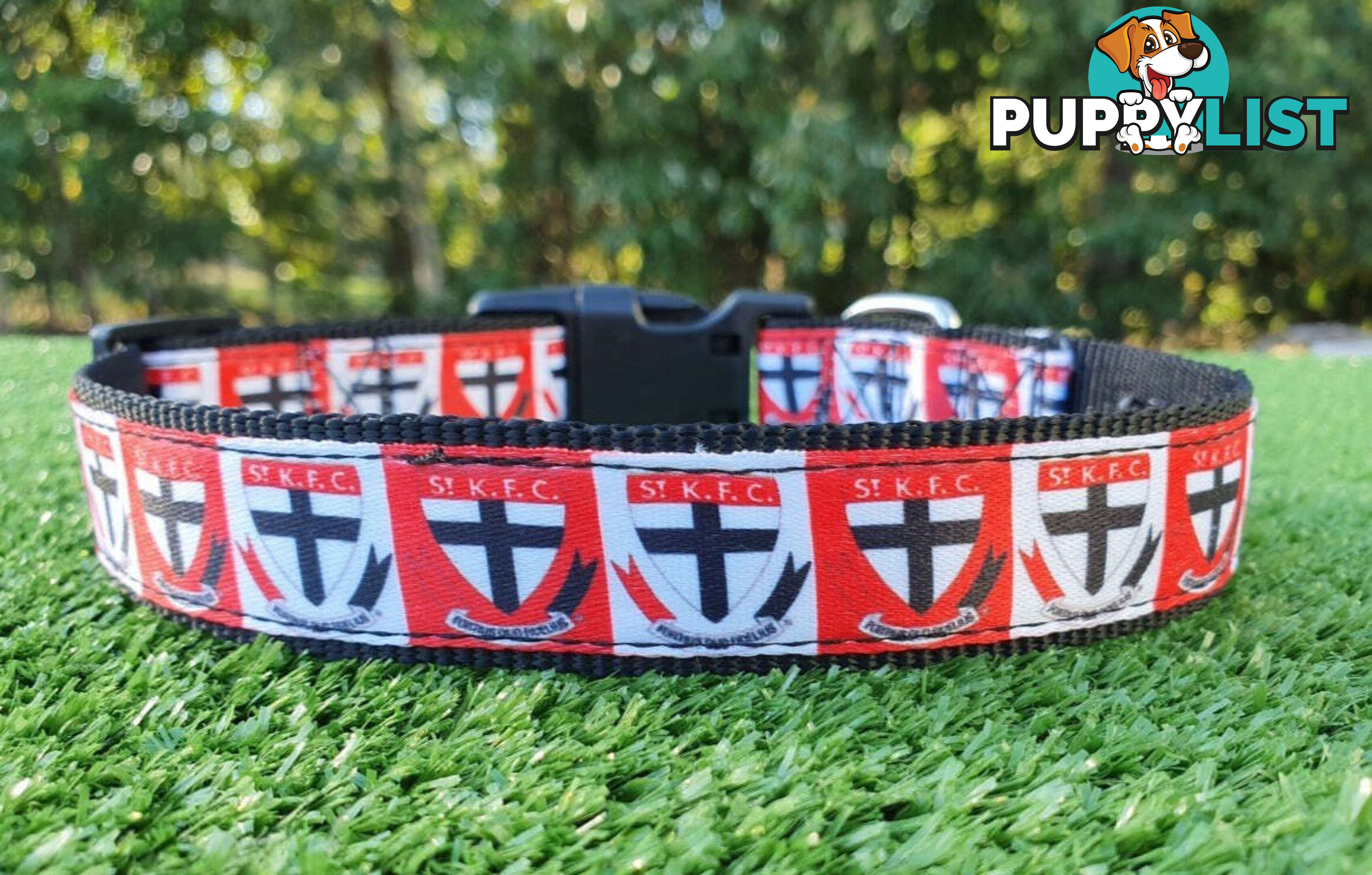 AFL Dog Collars, Footy - Aussie Rules - Moondidley Pets - MDPCOLAFLSEB