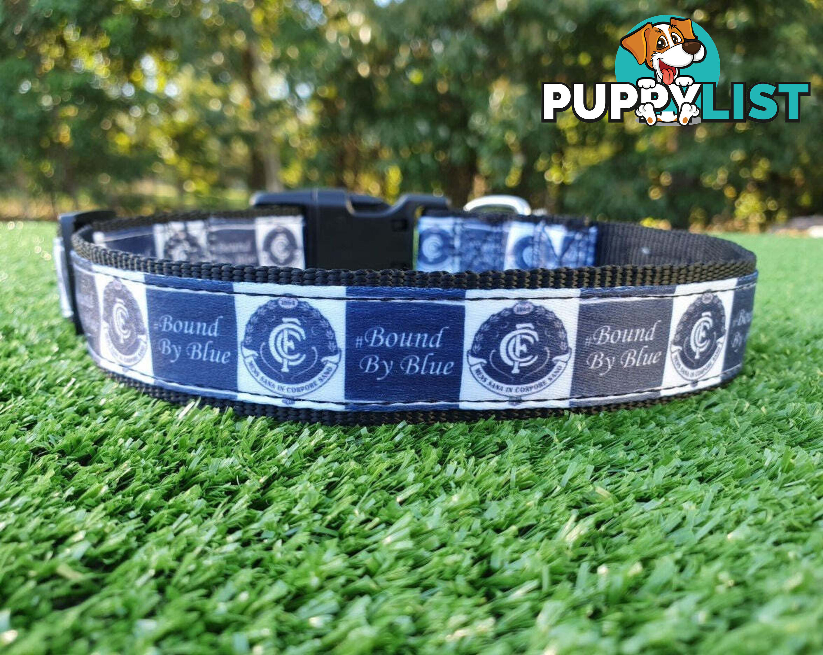 AFL Dog Collars, Footy - Aussie Rules - Moondidley Pets - MDPCOLAFLSEB