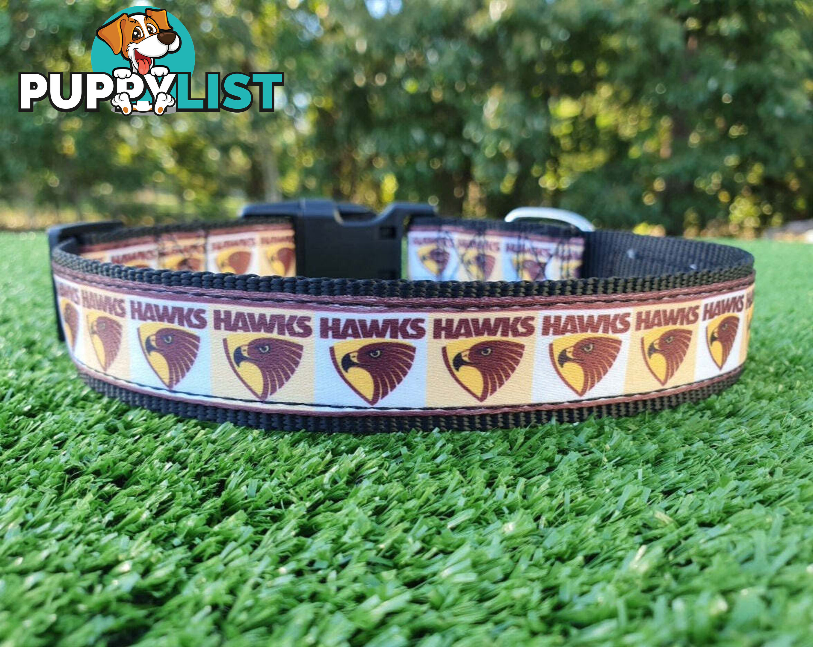 AFL Dog Collars, Footy - Aussie Rules - Moondidley Pets - MDPCOLAFLSEB
