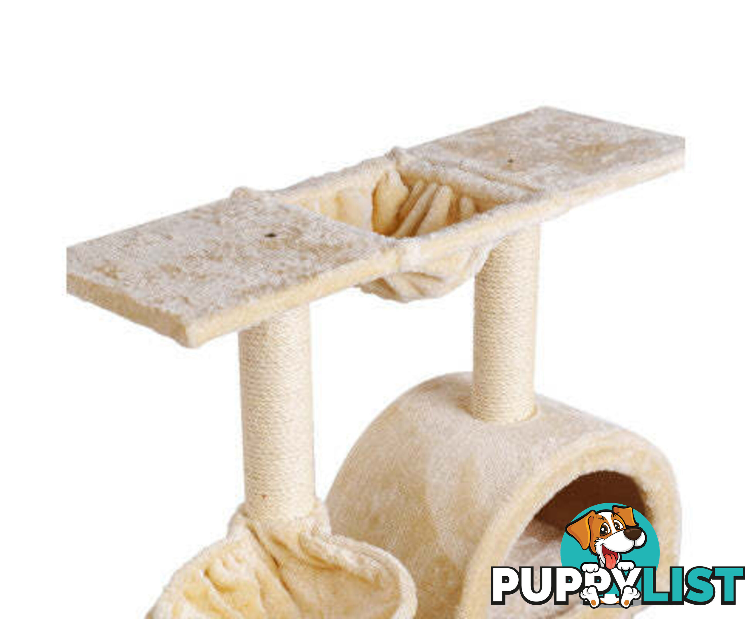 i.Pet Cat Tree 100cm Tower Scratching Post Scratcher Condo House Trees Bed Beige - PET-CAT-HSCT003-BE
