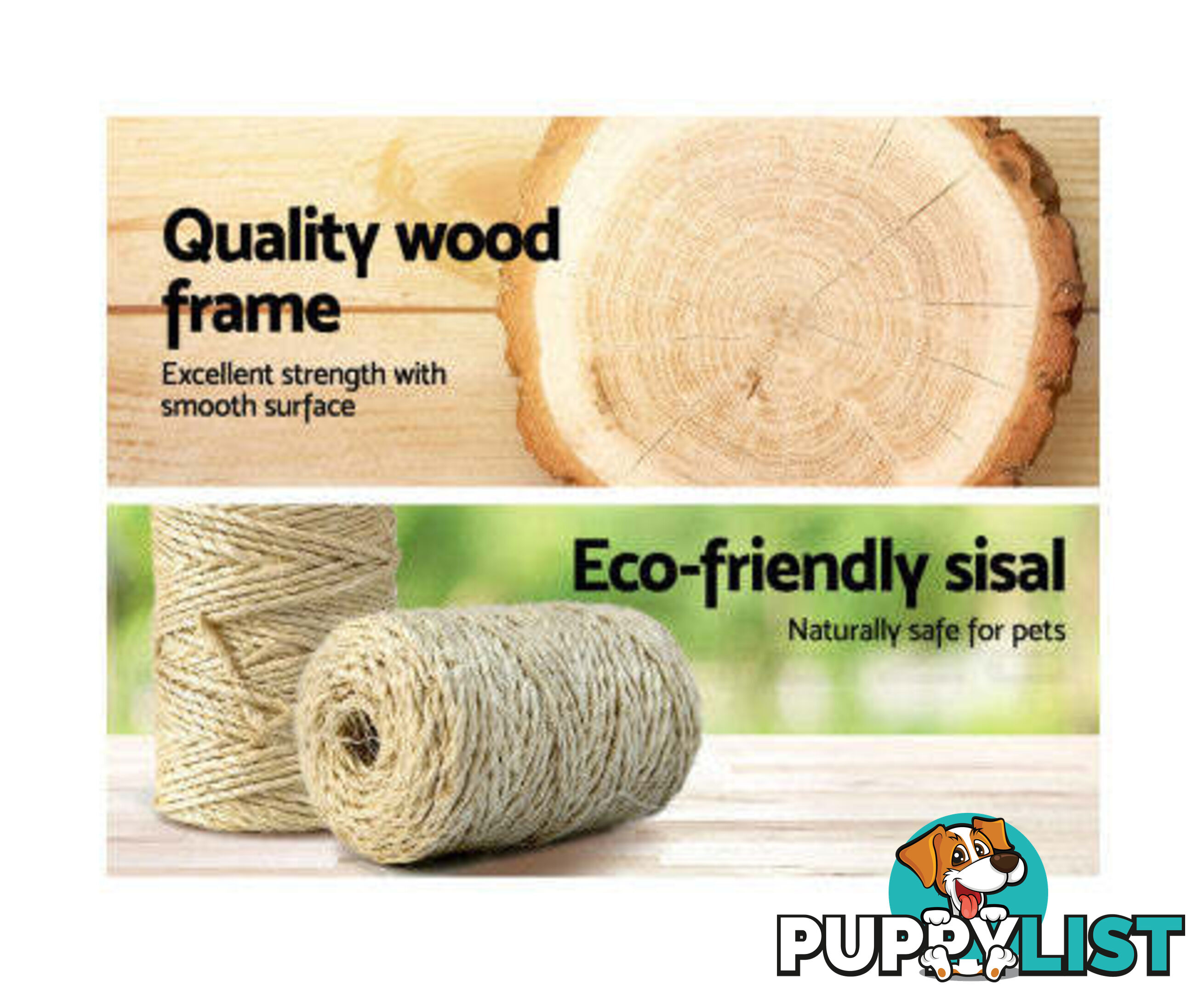 i.Pet Cat Tree 100cm Tower Scratching Post Scratcher Condo House Trees Bed Beige - PET-CAT-HSCT003-BE