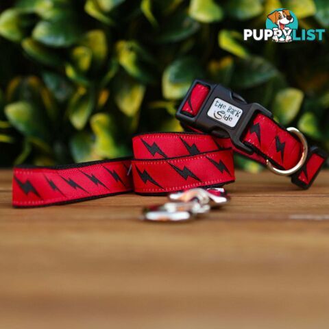 Lightning Bolt Dog Lead / Dog Leash - Hand Made by The Bark Side - TBSLDLIGYEL251.2