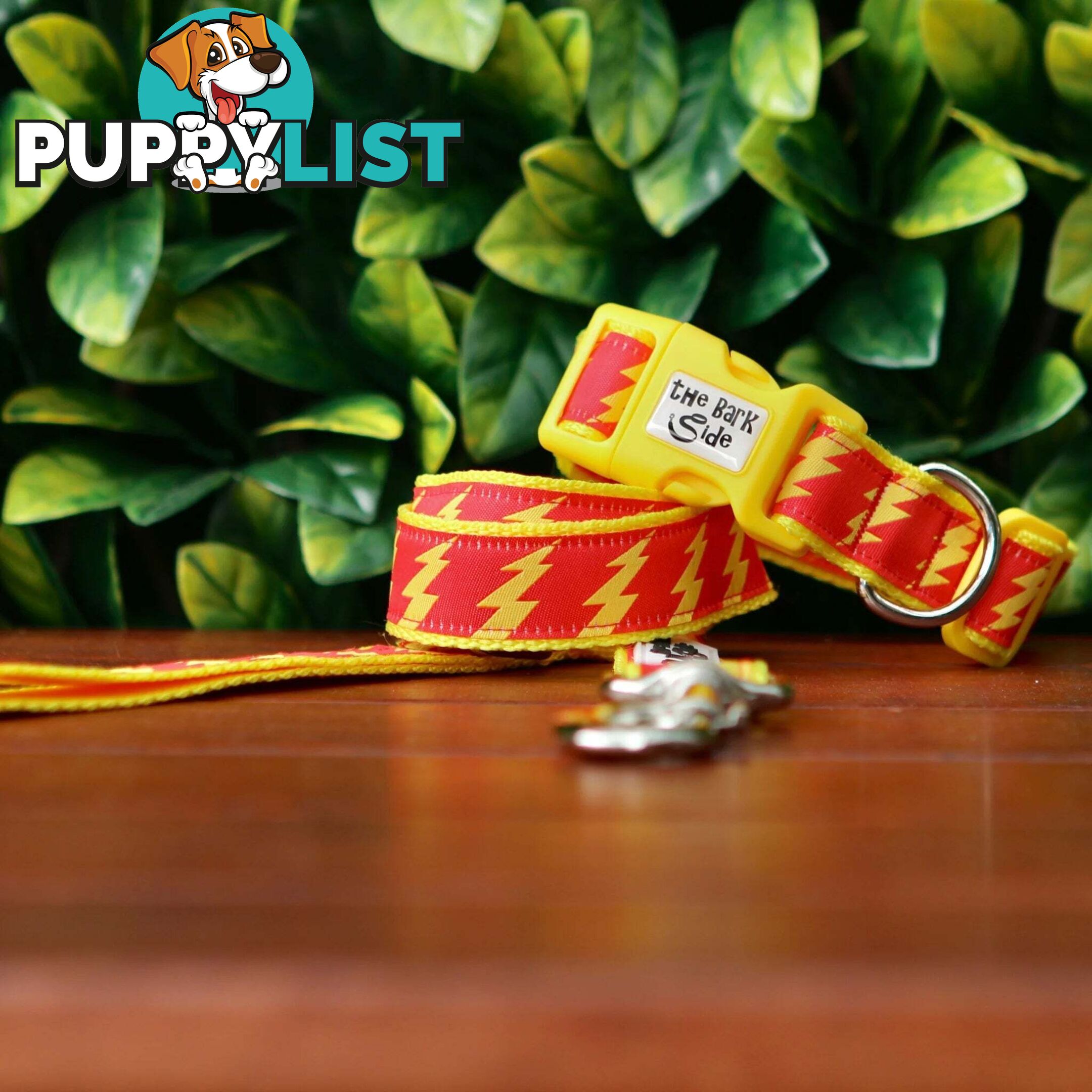 Lightning Bolt Dog Lead / Dog Leash - Hand Made by The Bark Side - TBSLDLIGYEL251.2