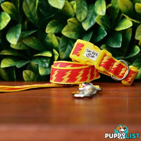 Lightning Bolt Dog Lead / Dog Leash - Hand Made by The Bark Side - TBSLDLIGYEL251.2