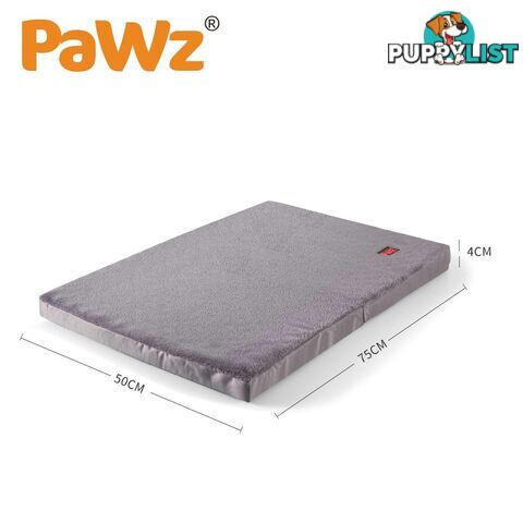 Pet Bed Foldable Dog Puppy Beds Cushion Pad Pads Soft Plush Black PaWz - WB-JC1045-XXL-GR