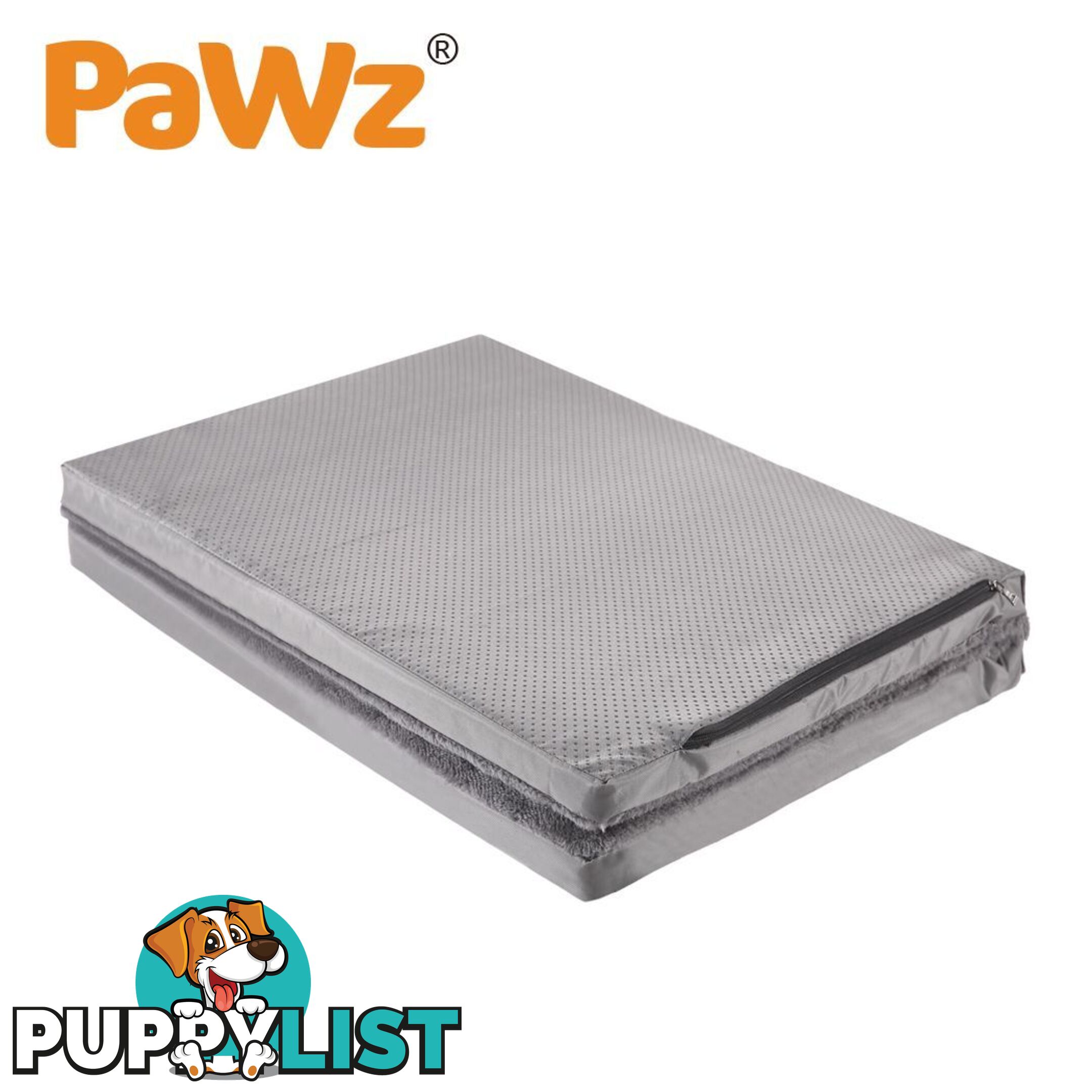 Pet Bed Foldable Dog Puppy Beds Cushion Pad Pads Soft Plush Black PaWz - WB-JC1045-XXL-GR