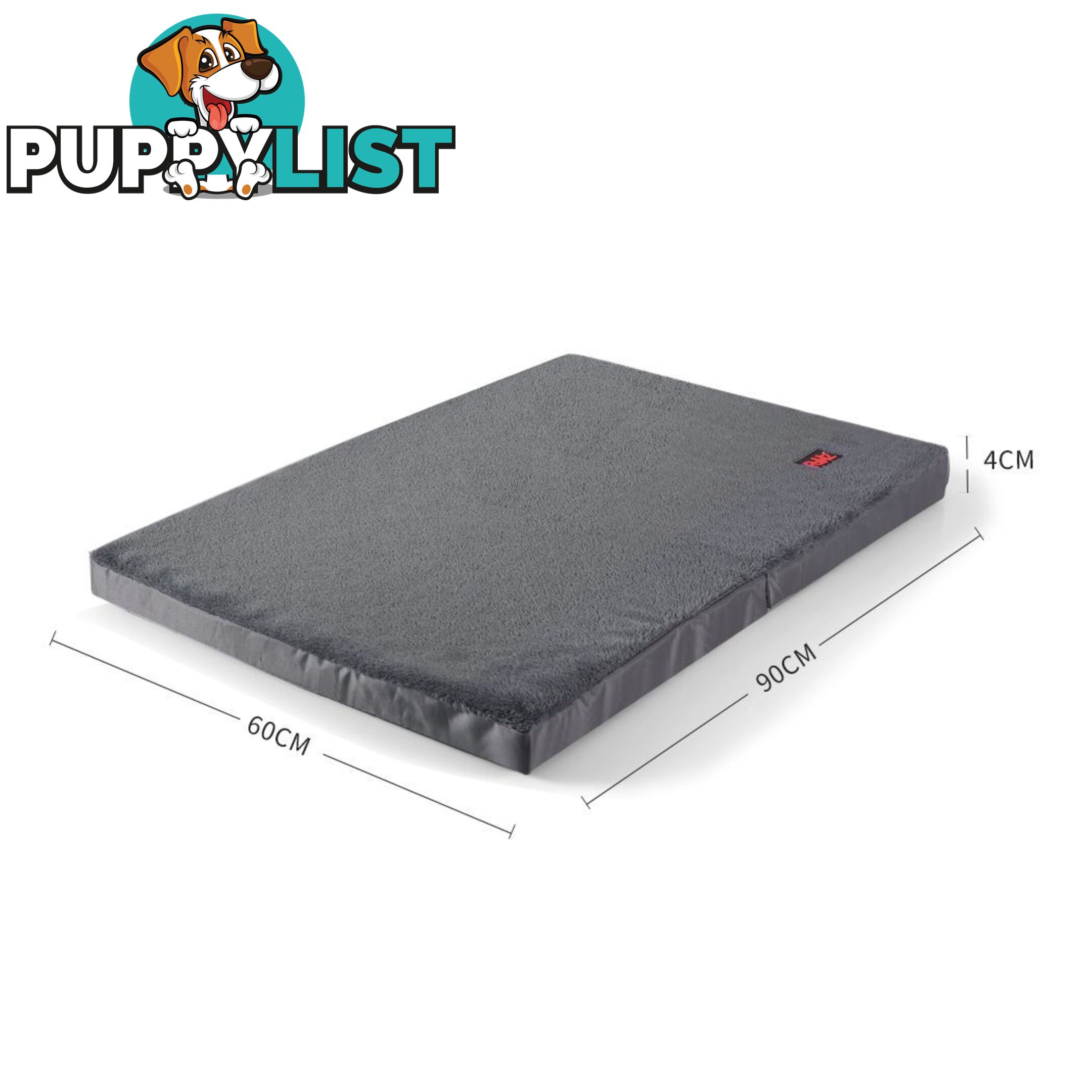Pet Bed Foldable Dog Puppy Beds Cushion Pad Pads Soft Plush Black PaWz - WB-JC1045-XXL-GR