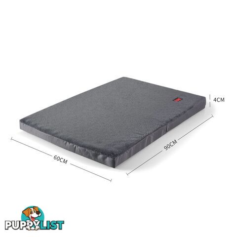 Pet Bed Foldable Dog Puppy Beds Cushion Pad Pads Soft Plush Black PaWz - WB-JC1045-XXL-GR