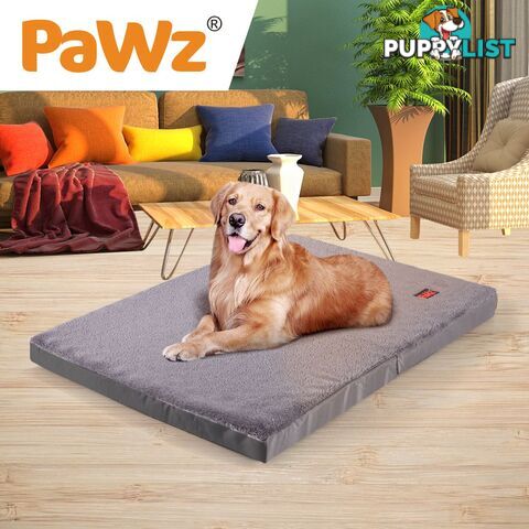 Pet Bed Foldable Dog Puppy Beds Cushion Pad Pads Soft Plush Black PaWz - WB-JC1045-XXL-GR