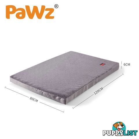 Pet Bed Foldable Dog Puppy Beds Cushion Pad Pads Soft Plush Black PaWz - WB-JC1045-XXL-GR
