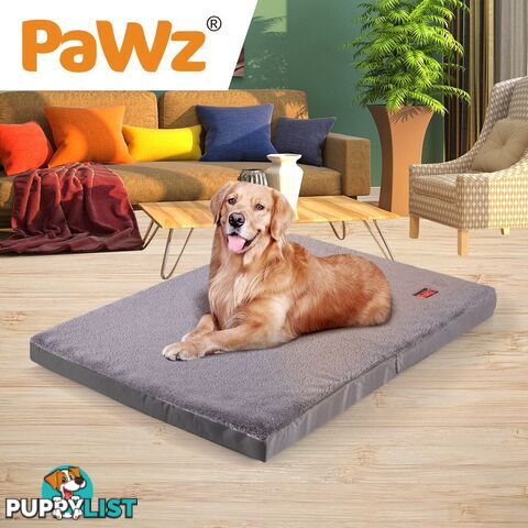 Pet Bed Foldable Dog Puppy Beds Cushion Pad Pads Soft Plush Black PaWz - WB-JC1045-XXL-GR