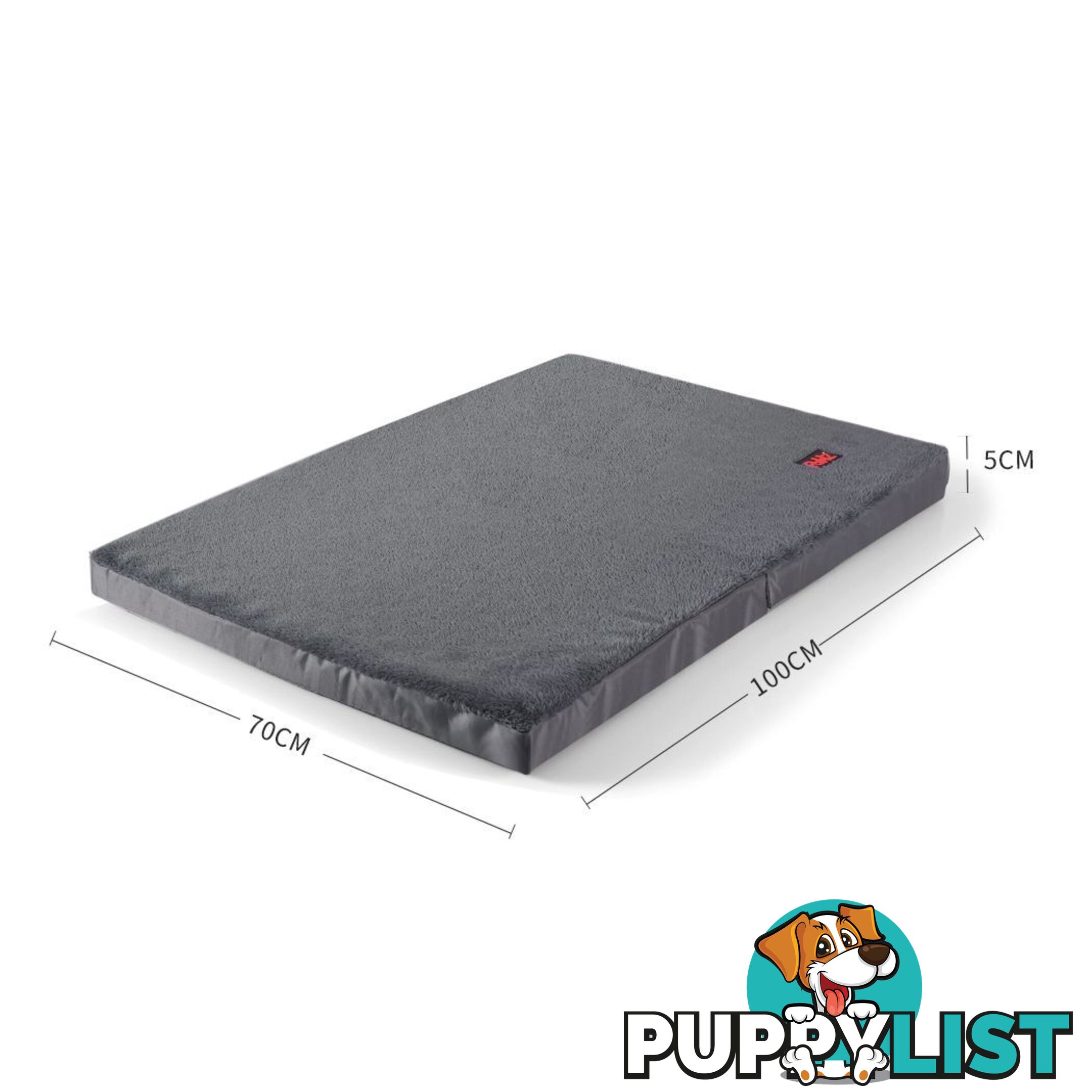Pet Bed Foldable Dog Puppy Beds Cushion Pad Pads Soft Plush Black PaWz - WB-JC1045-XXL-GR