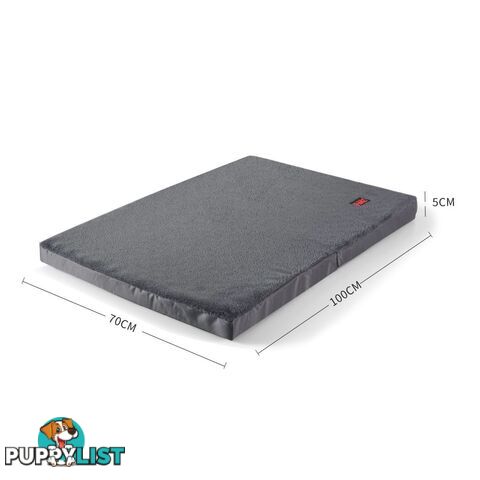 Pet Bed Foldable Dog Puppy Beds Cushion Pad Pads Soft Plush Black PaWz - WB-JC1045-XXL-GR
