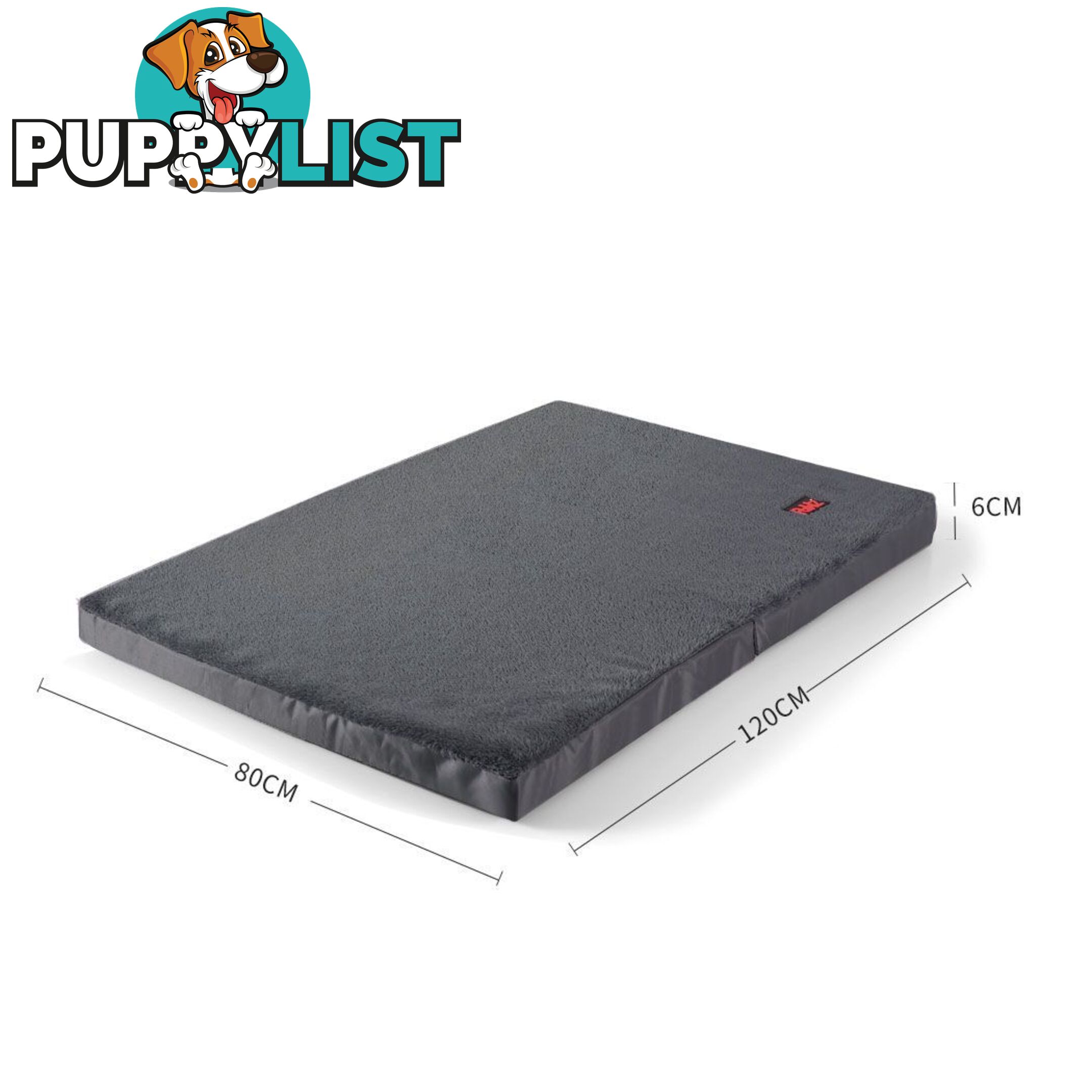 Pet Bed Foldable Dog Puppy Beds Cushion Pad Pads Soft Plush Black PaWz - WB-JC1045-XXL-GR