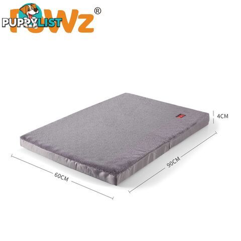 Pet Bed Foldable Dog Puppy Beds Cushion Pad Pads Soft Plush Black PaWz - WB-JC1045-XXL-GR