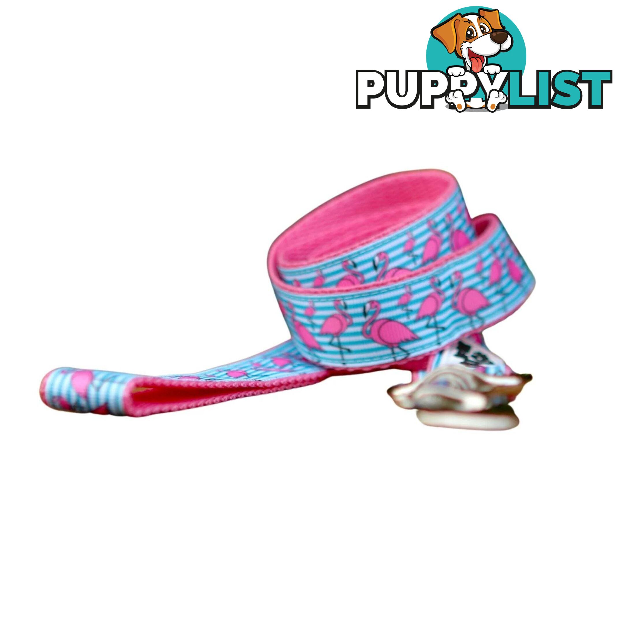 Flamingo Dog Lead / Dog Leash - Hand Made by The Bark Side - TBSLDFLA251.5