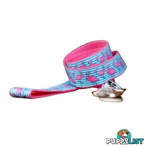 Flamingo Dog Lead / Dog Leash - Hand Made by The Bark Side - TBSLDFLA251.5