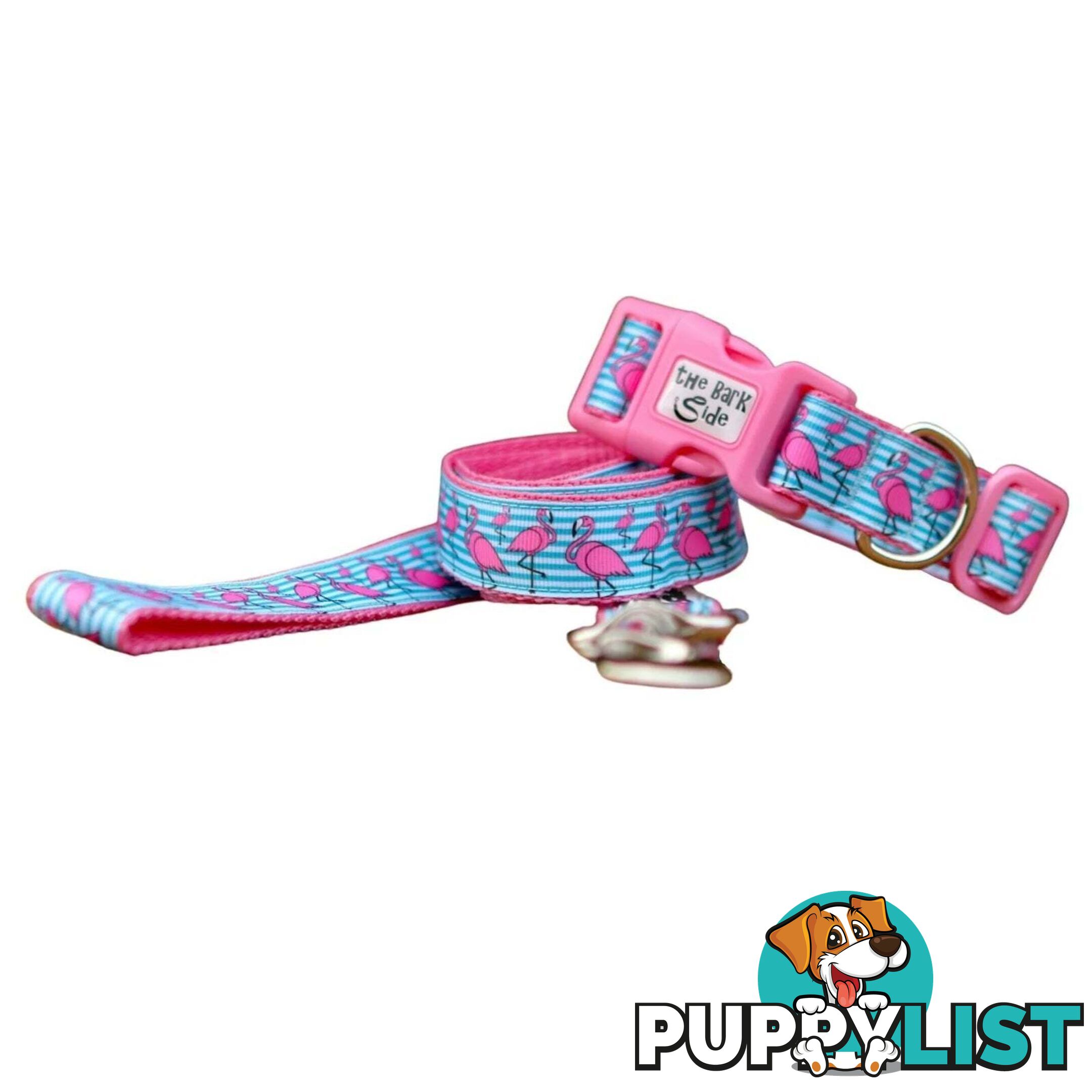 Flamingo Dog Lead / Dog Leash - Hand Made by The Bark Side - TBSLDFLA251.5