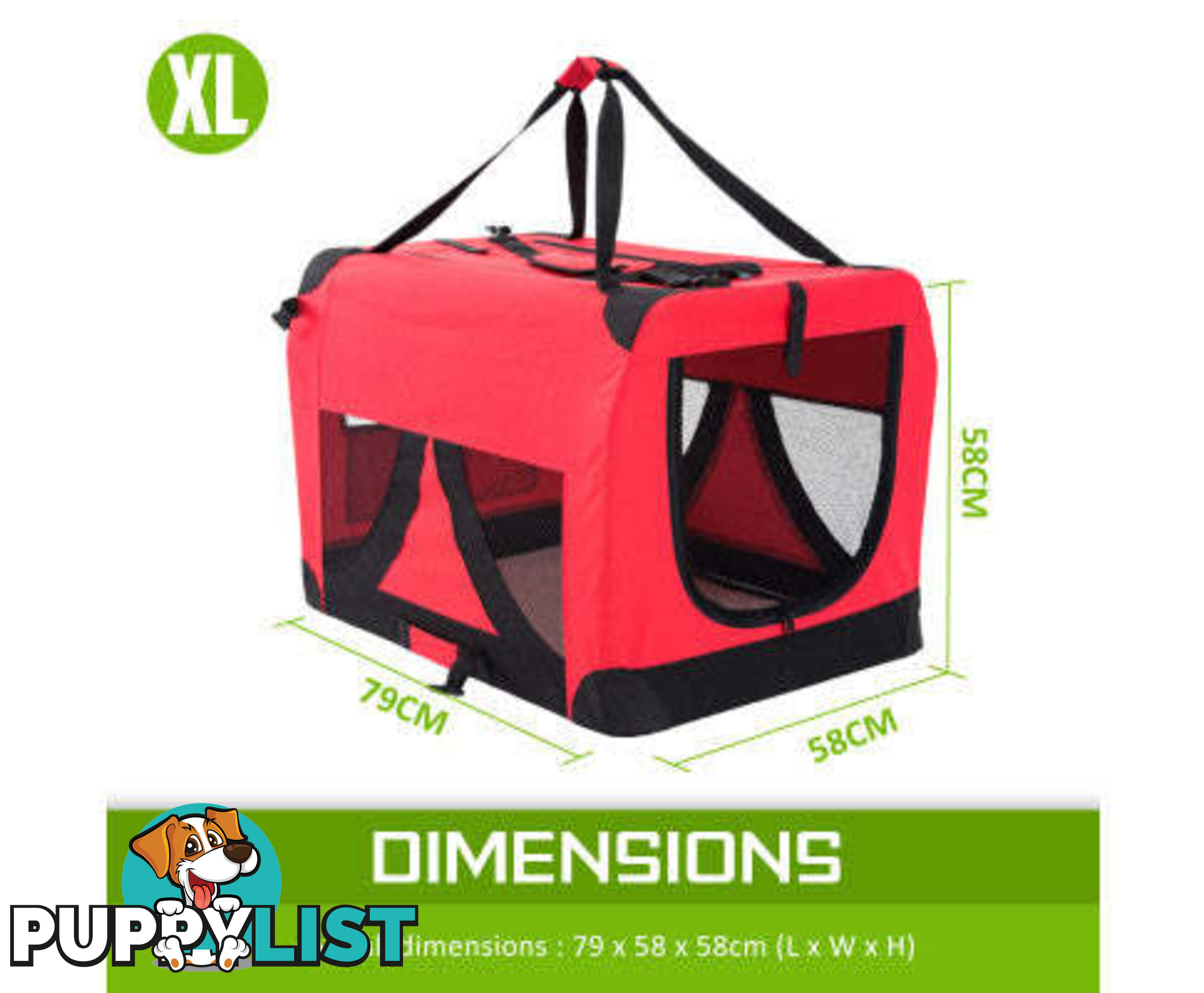 Paw Mate Portable Soft Dog Cage Crate Carrier - V274-PET-02XXXL-BU