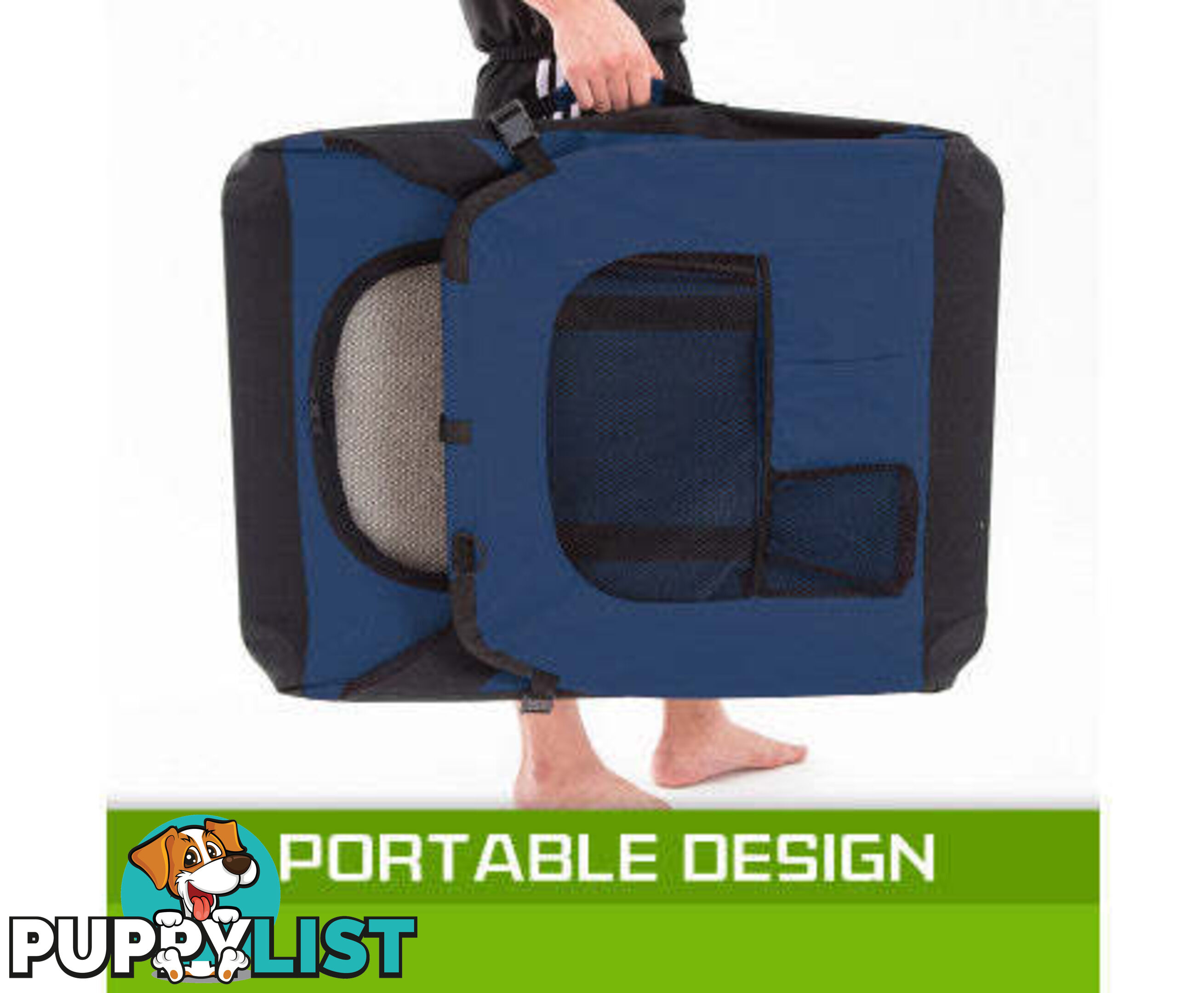 Paw Mate Portable Soft Dog Cage Crate Carrier - V274-PET-02XXXL-BU