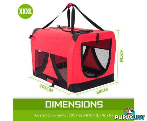 Paw Mate Portable Soft Dog Cage Crate Carrier - V274-PET-02XXXL-BU