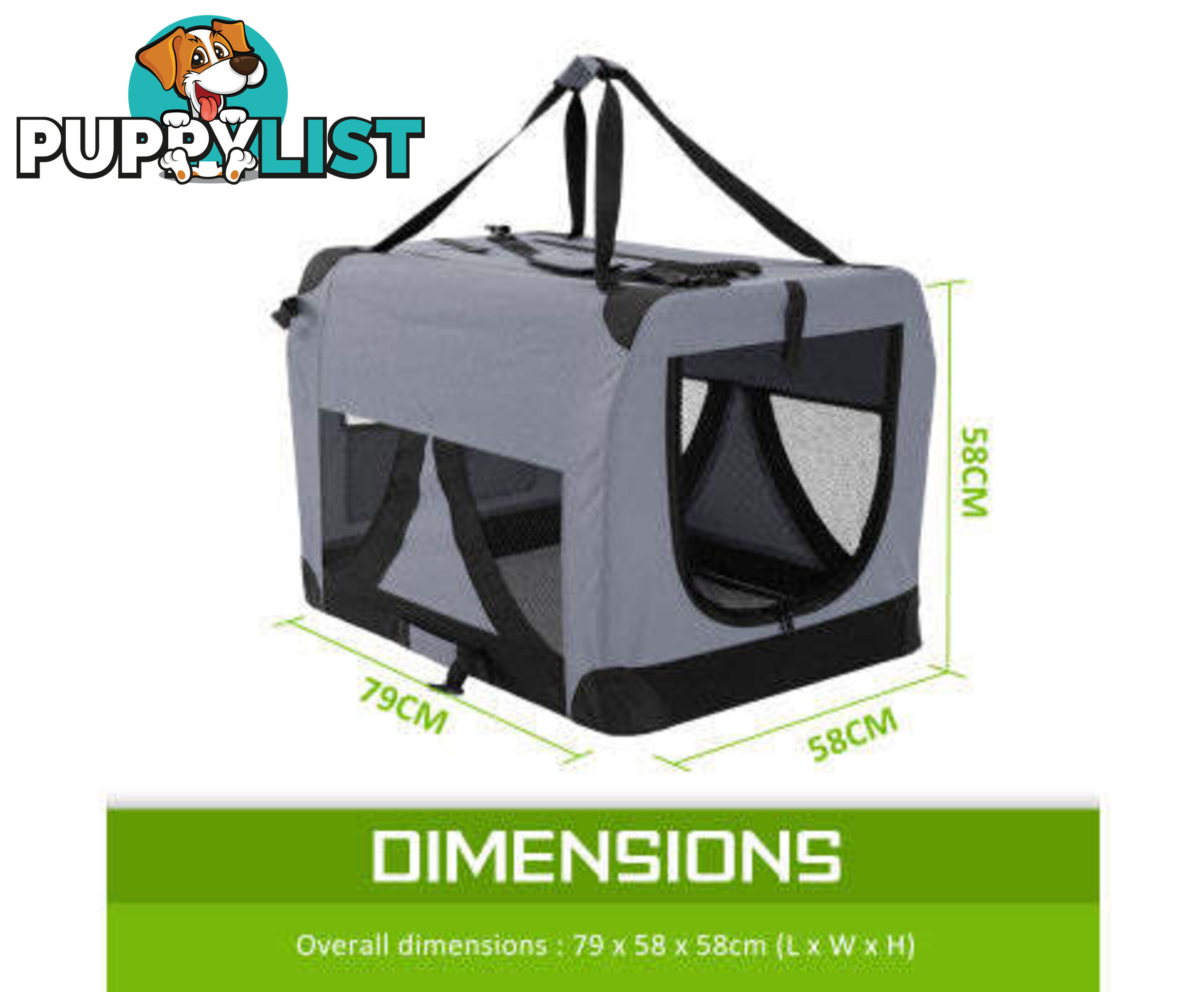 Paw Mate Portable Soft Dog Cage Crate Carrier - V274-PET-02XXXL-BU
