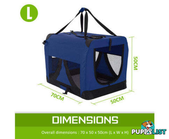 Paw Mate Portable Soft Dog Cage Crate Carrier - V274-PET-02XXXL-BU