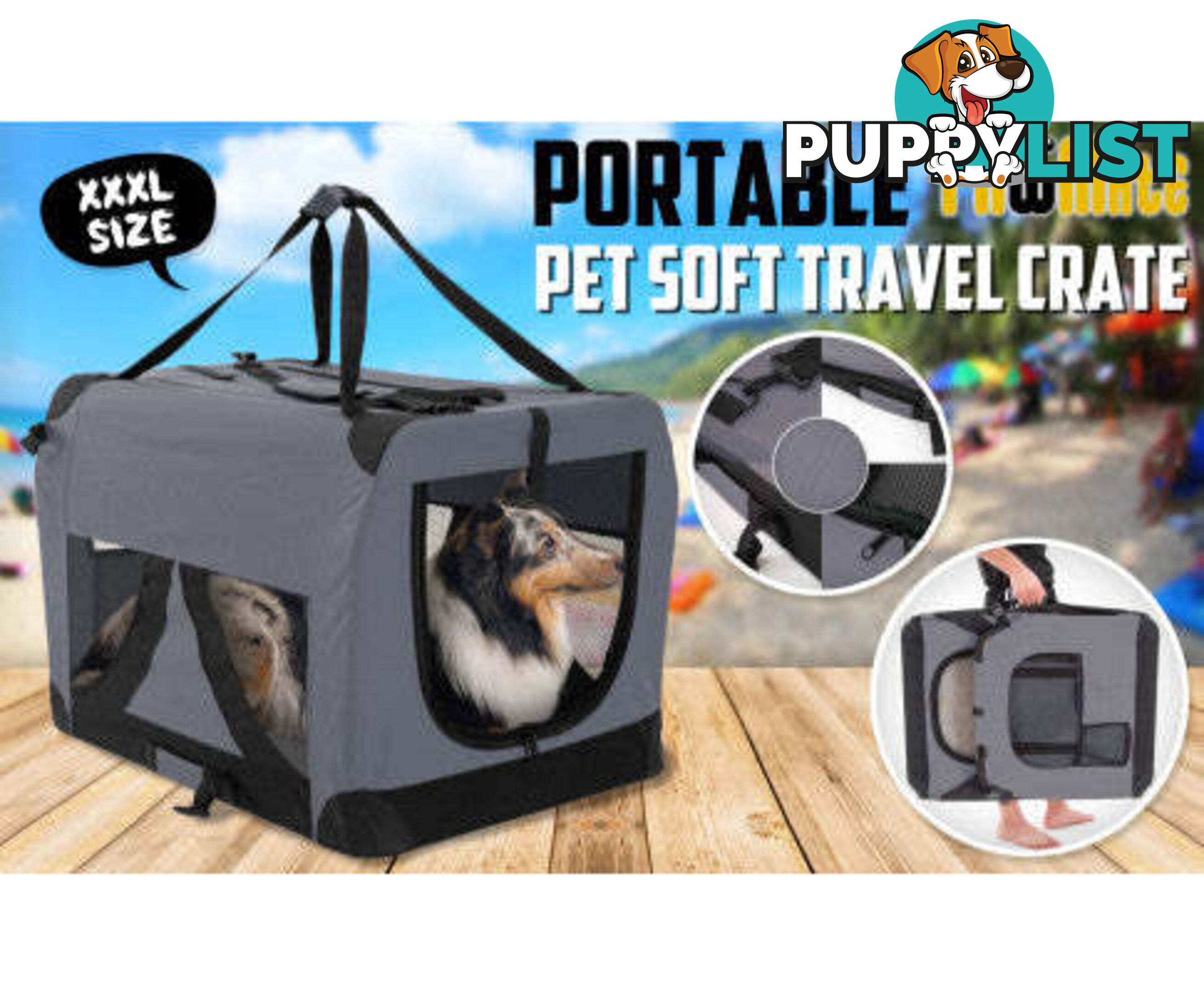 Paw Mate Portable Soft Dog Cage Crate Carrier - V274-PET-02XXXL-BU