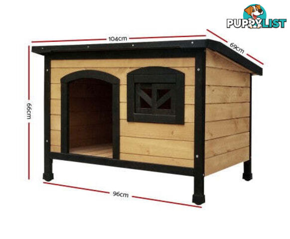 i.Pet Large Wooden Pet Kennel - PET-GT-DH5-L-BK